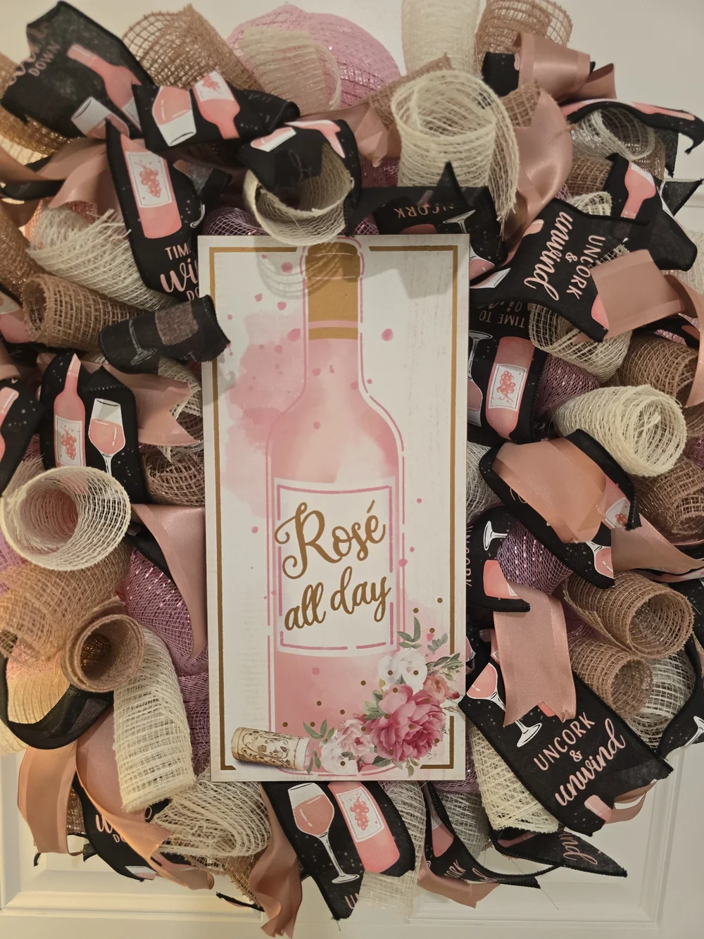 Rosé All Day Decorative Wreath Wine